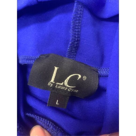 Royal Blue Ruffled Hem Hoodie - Picture 5 of 5